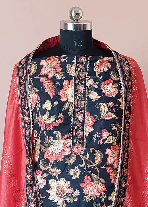 Muslin - Black Floral Print - Master