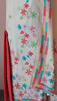 Muslin - Handwork Type Flower Print - Master