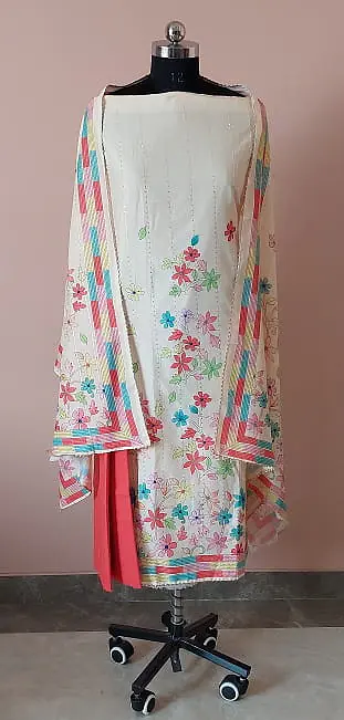 Muslin - Handwork Type Flower Print - Master